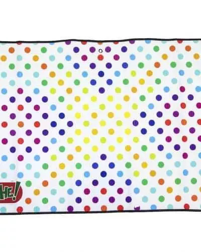 polka dot golf towel