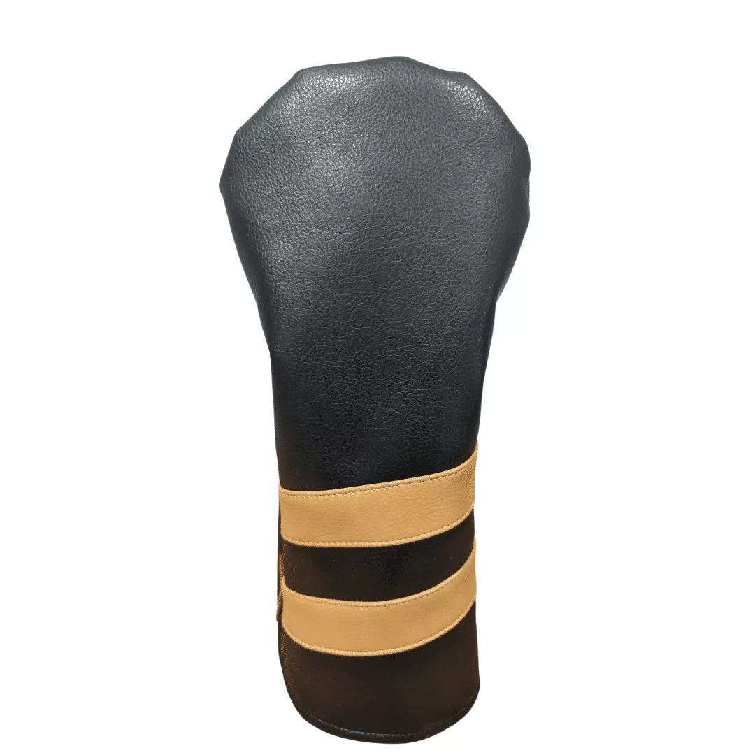 Black and tan striped head cover
