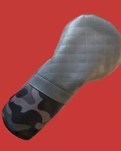 Grey and black camo head cover