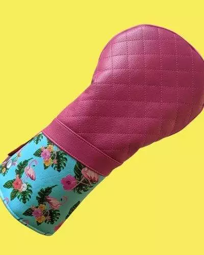Pink and pink flamingo head cover