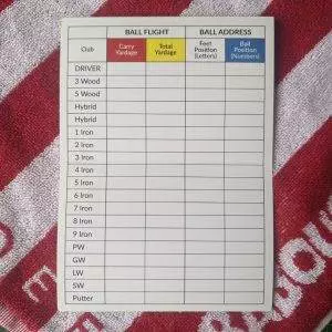 golf club yardage chart golf club gapping chart